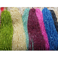 Strings de pérolas naturais de 3/6 mm AA Nugget